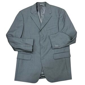 Mens Fumagalli Black Wool 2 Button Suit Size 42 100 Wool